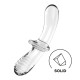 Двухсторонний стеклянный дилдо Satisfyer Double Crystal Transparent, боросиликатное стекло, унисекс
