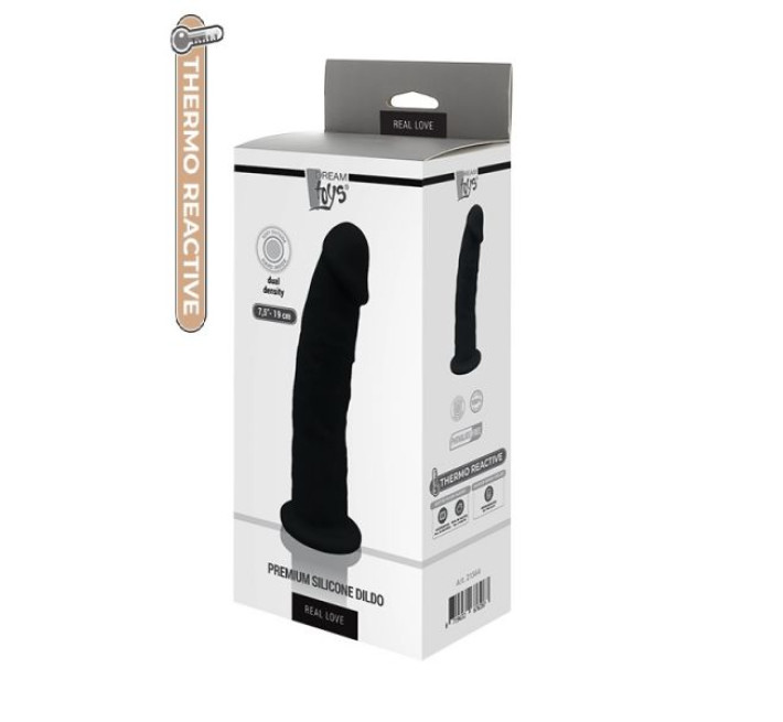 Фалоімітатор термоактивний Dreamtoys Real Love 7.5 Чорний