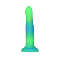 Фалоімітатор, що світиться в темряві, ADDICTION Rave 8 Glow in the Dark Dildo Blue Green, 20,3 см