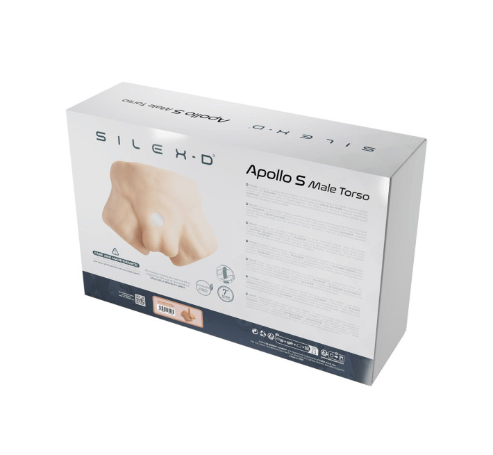 Полуторс с фаллоимитатором на присоске SilexD Apollo S Male Torso Caramel