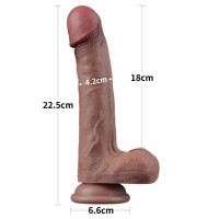 Фалоімітатор LoveToy Dual-Layered Silicone Cock 9 Brown 989 Фалоімітатор LoveToy Dual-Layered Silicone Cock 9 Brown 989