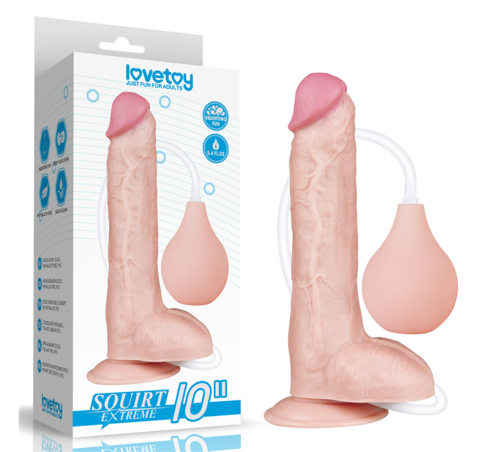 Фалоімітатор LoveToy Squirt Extreme Dildo 10 Тілесний