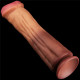 Фалоімітатор LoveToy Dual-Layered Silicone Cock 12 Brown