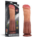 Фалоімітатор LoveToy Dual-Layered Silicone Cock 12 Brown
