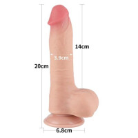 Фалоімітатор LoveToy Sliding-Skin Dual Layer Dong 8 995 Flesh Фалоімітатор LoveToy Sliding-Skin Dual Layer Dong 8 995 Flesh