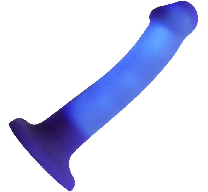 Дилдо, що світиться Strap-On-Me Glow-LED Dildo Purple - M