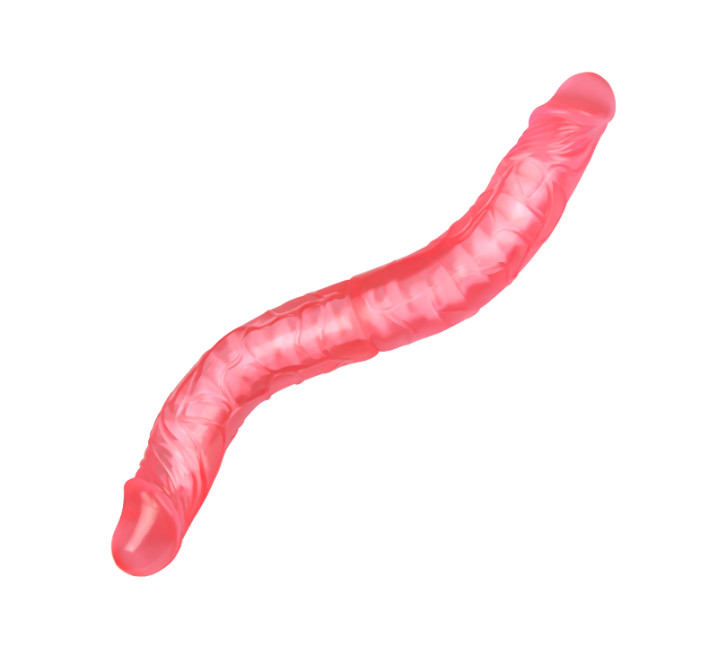 Фаллоимитатор LyBaile Elastic Jelly Double Dong Розовый
