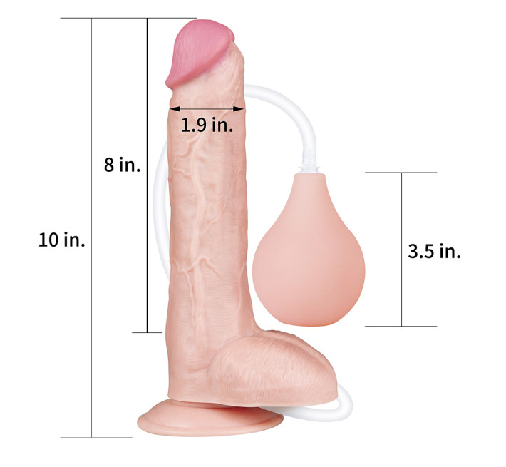Фалоімітатор LoveToy Squirt Extreme Dildo 10 Тілесний