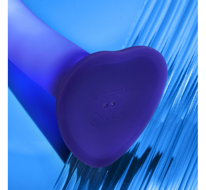 Дилдо, що світиться Strap-On-Me Glow-LED Dildo Purple - M