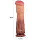 Фалоімітатор LoveToy Dual-Layered Silicone Cock 12 Brown