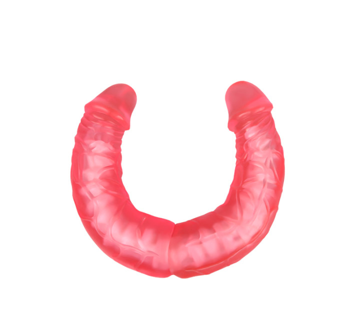 Фаллоимитатор LyBaile Elastic Jelly Double Dong Розовый