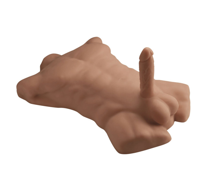 Торс с фаллоимитатором на присоске SilexD Apollo L Male Torso Caramel