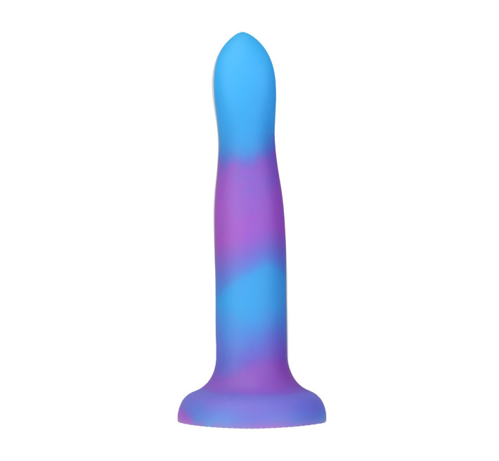 Фалоімітатор, що світиться в темряві, ADDICTION Rave 8 Glow in the Dark Dildo Blue Purple, 20,3 см