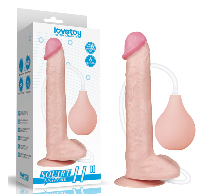 Фалоімітатор LoveToy Squirt Extreme Dildo 11 Тілесний