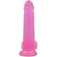 Фаллоимитатор с мошонкой LoveToy Jelly Studs Crystal Dildo Large 8 Pink