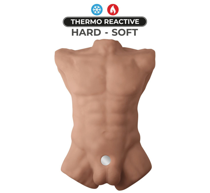 Торс с фаллоимитатором на присоске SilexD Apollo L Male Torso Caramel