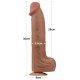 Фаллоимитатор LoveToy Sliding-Skin Dual Layer Dong 14 Brown