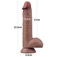 Фаллоимитатор LoveToy Dual-Layered Silicone Cock 9 Brown 990