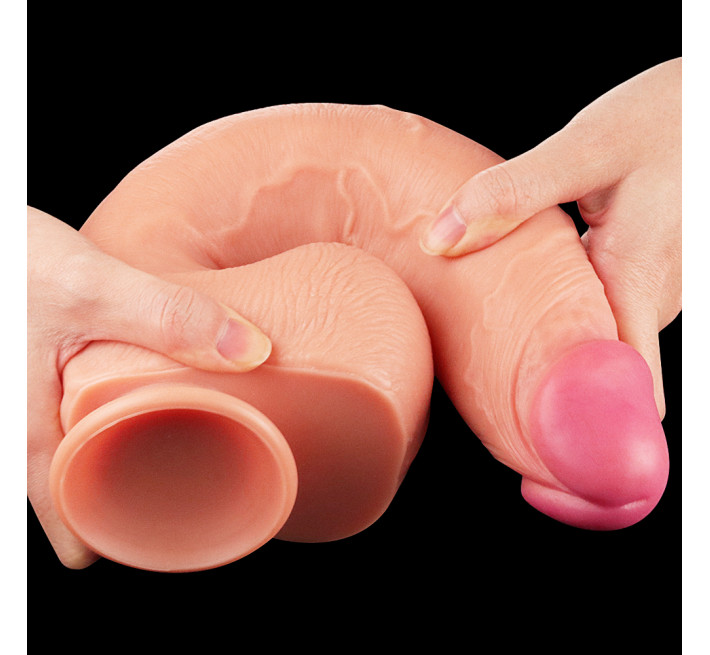 Фалоімітатор LoveToy Dual-Layered Silicone Cock 12 Flesh 453