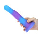 Фалоімітатор, що світиться в темряві, ADDICTION Rave 8 Glow in the Dark Dildo Blue Purple, 20,3 см
