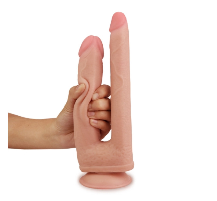 Фалоімітатор LoveToy Skinlike Double Penetration Soft Cock