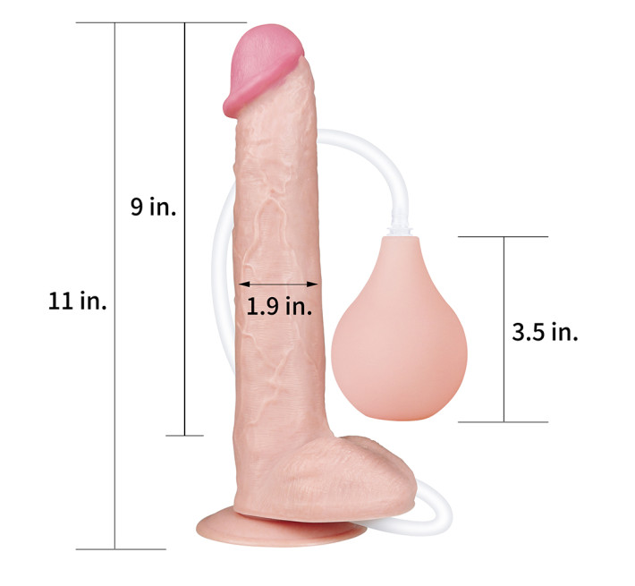 Фалоімітатор LoveToy Squirt Extreme Dildo 11 Тілесний