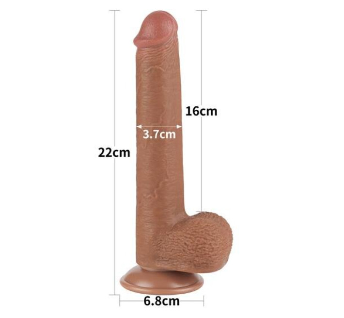 Фаллоимитатор LoveToy Sliding-Skin Dual Layer Dong 9 1000 Brown