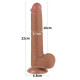 Фаллоимитатор LoveToy Sliding-Skin Dual Layer Dong 9 1000 Brown