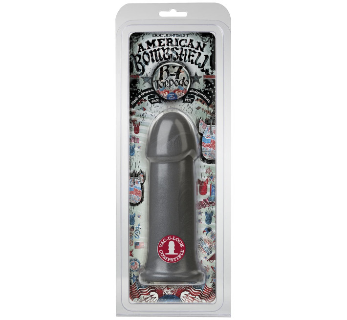 Фалоімітатор для фістингу Doc Johnson American Bombshell - B-7 Torpedo - Gun Metal
