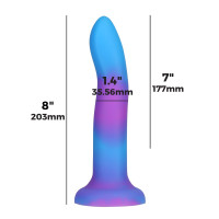 Фалоімітатор, що світиться в темряві, ADDICTION Rave 8 Glow in the Dark Dildo Blue Purple, 20,3 см