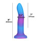 Фалоімітатор, що світиться в темряві, ADDICTION Rave 8 Glow in the Dark Dildo Blue Purple, 20,3 см
