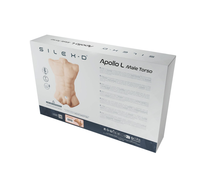 Торс с фаллоимитатором на присоске SilexD Apollo L Male Torso Caramel
