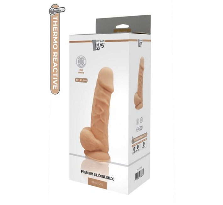 Фалоімітатор термоактивний Dreamtoys Real Love 8.5 Тілесний