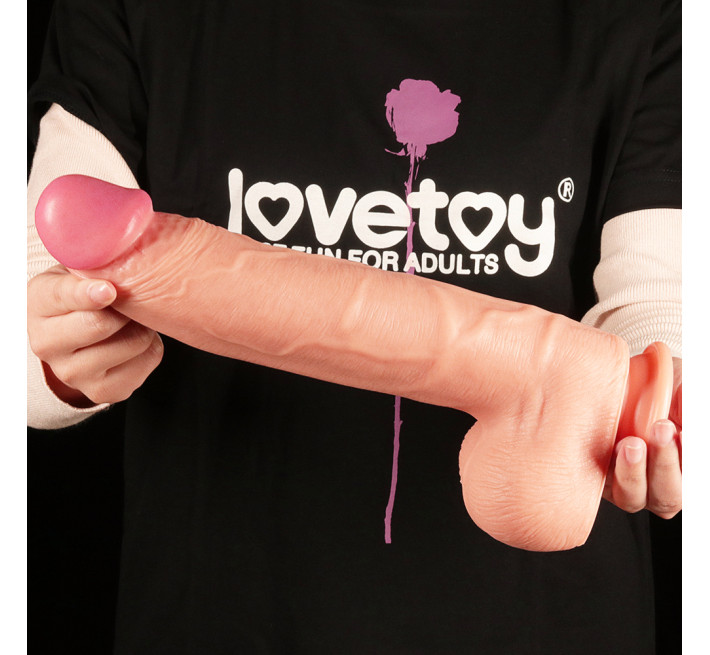 Фалоімітатор LoveToy Dual-Layered Silicone Cock 12 Flesh 453