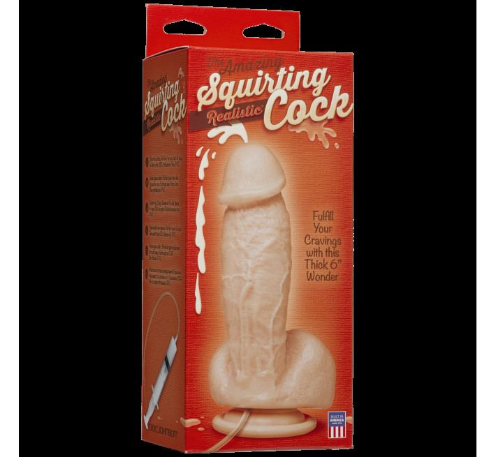 Кончающий фаллоимитатор Doc Johnson The Amazing Squirting Realistic Cock