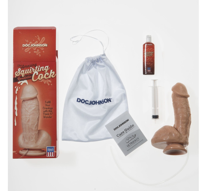 Кончающий фаллоимитатор Doc Johnson The Amazing Squirting Realistic Cock