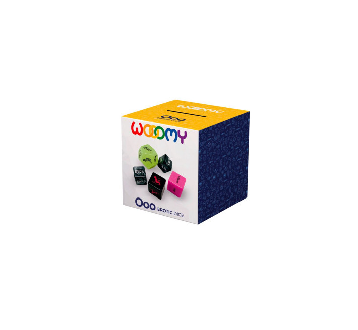 Набор кубиков Wooomy Ooo 5 Dice Set (EN): места и позы для секса, интимные действия и части тела