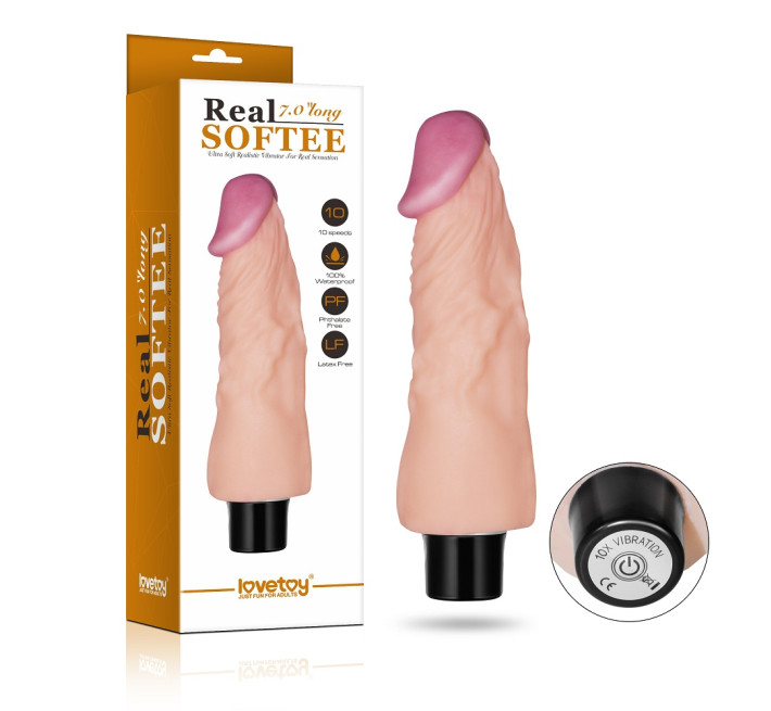 Реалістичний вібратор LoveToy Reel Softee Vibrator Flesh 7