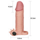 Подовжуюча насадка на пеніс LoveToy Pleasure Extender Sleeve Vibro Тілесна LVTOY055
