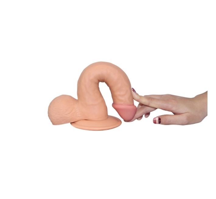 Фалоімітатор з мошонкою LoveToy Dildo The Ultra Soft Dude 8,8 Тілесний