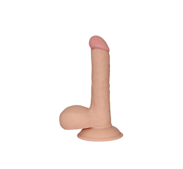 Фалоімітатор з мошонкою LoveToy Dildo The Ultra Soft Dude 7,5 Тілесний