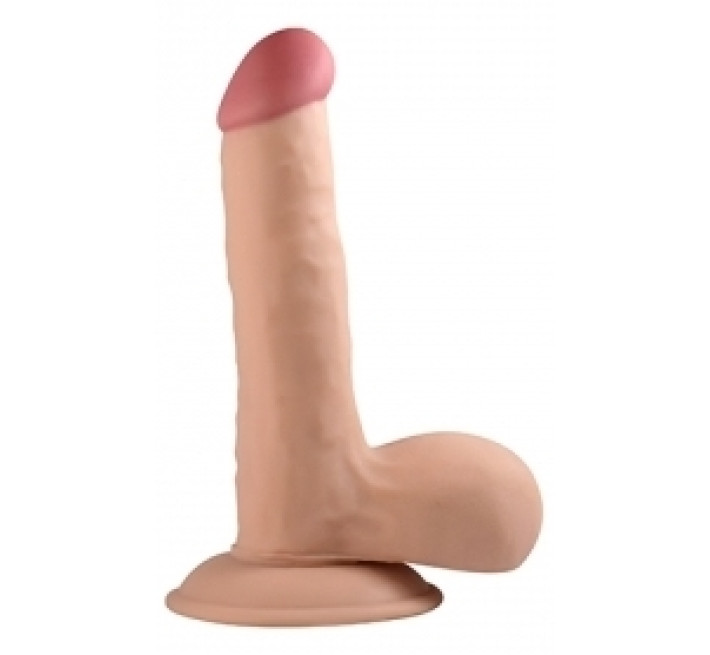 Фалоімітатор з мошонкою LoveToy Dildo The Ultra Soft Dude 7,5 Тілесний
