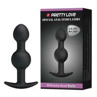 Анальная пробка Pretty Love silicone Anal balls Черная 10.4 см Анальная пробка Pretty Love silicone Anal balls Черная 10.4 см