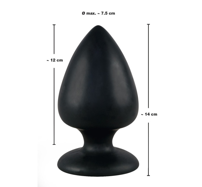 Анальная пробка Black Velvets Butt Plug Extra Черная