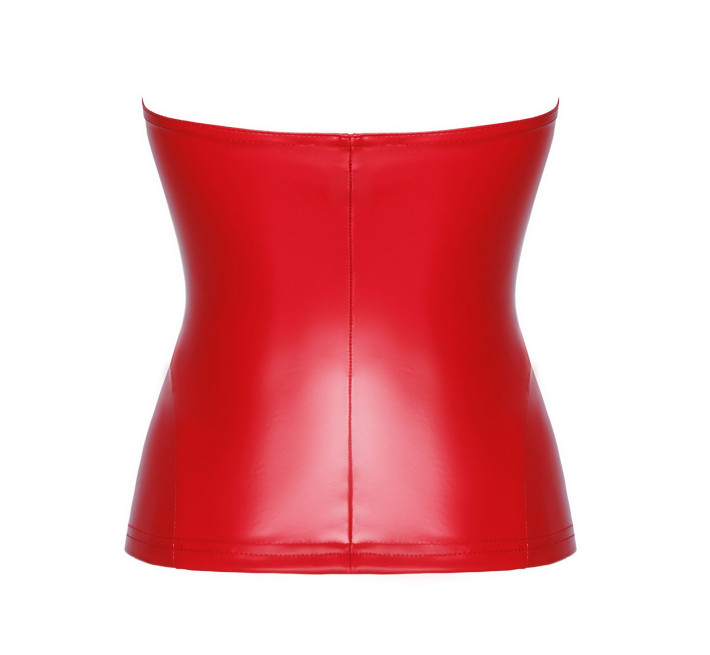 Корсет Noir Handmade F355 Red powerwetlook corset - S