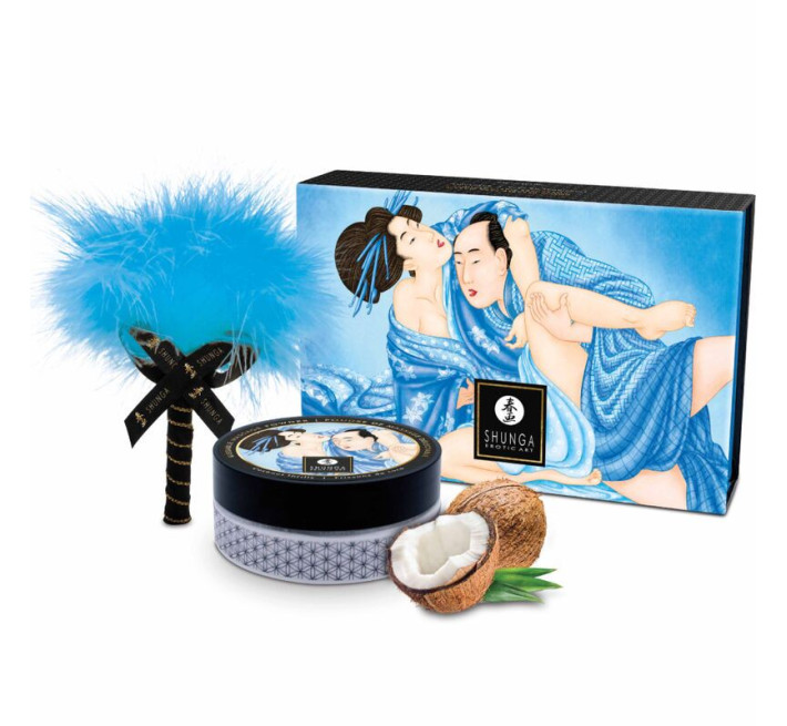 Смачна пудра для оральних пестощів Shunga Body Powder – Coconut Thrills (75 гр)