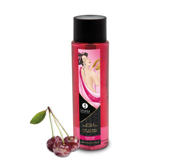 Гель для душа Shunga Shower Gel – Frosted Cherry (370 мл) с растительными маслами и витамином Е