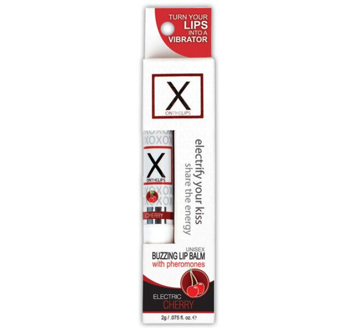 Стимулювальний бальзам для губ унісекс Sensuva – X on the Cherry Lips з феромонами, вишня