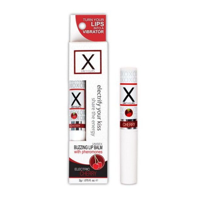 Стимулювальний бальзам для губ унісекс Sensuva – X on the Cherry Lips з феромонами, вишня