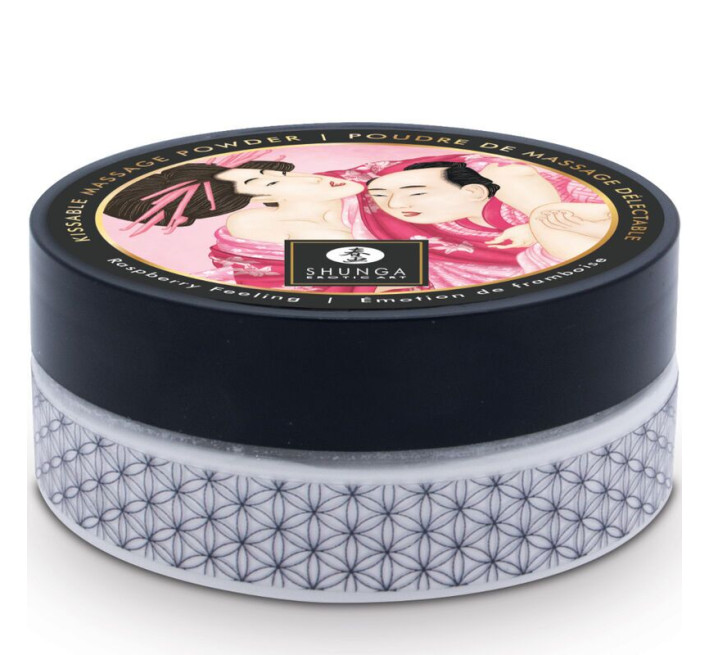 Смачна пудра для оральних пестощів Shunga Body Powder – Raspberry feeling (75 гр)